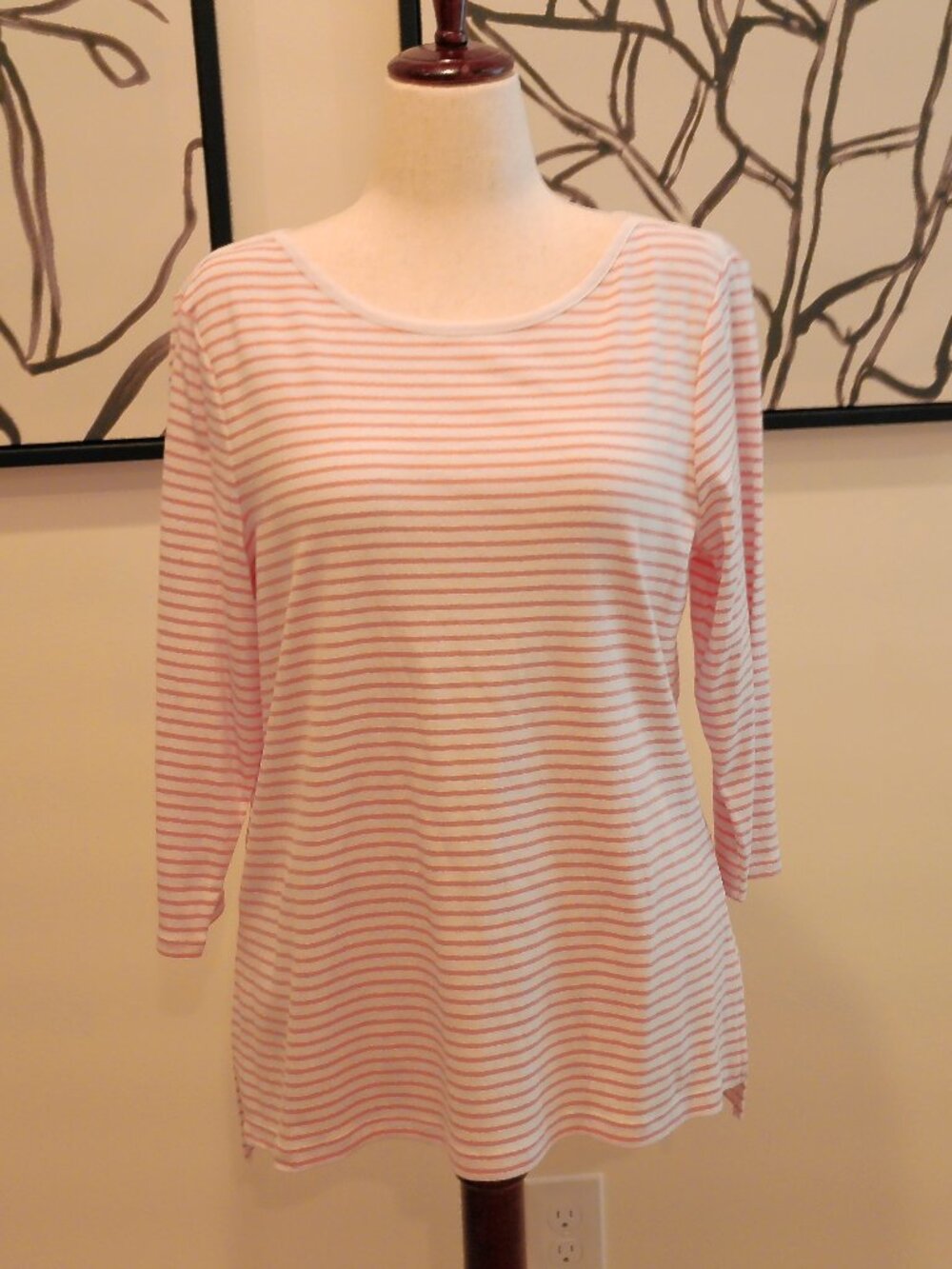 NWT Chico's Peach Julia Tee SZ 3